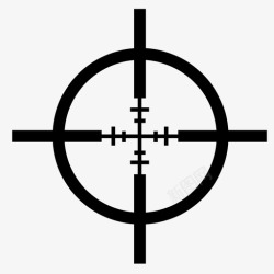 十字瞄准镜十字准线瞄准镜步枪图标高清图片