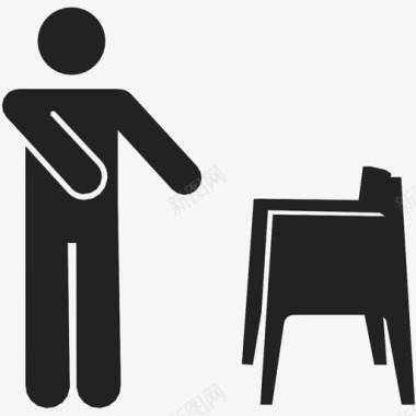 坐下椅子人图标图标