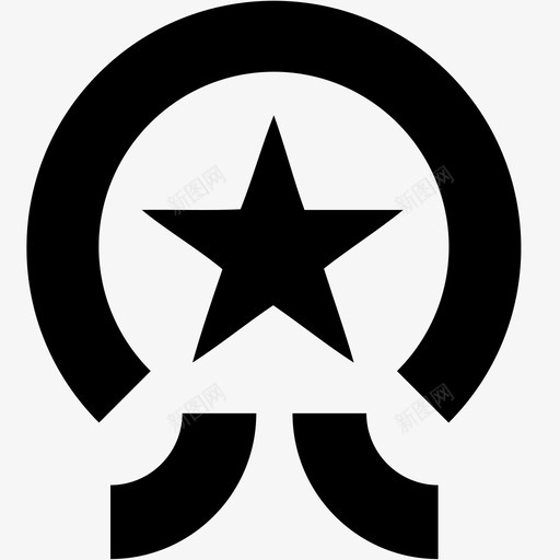 星星徽章补丁图标svg_新图网 https://ixintu.com 俄罗斯 太空旅行 徽章 星星 补丁