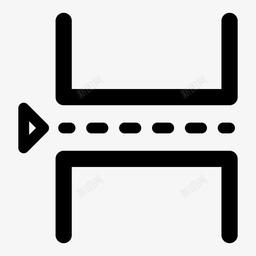 分页符虚线水平图标svg_新图网 https://ixintu.com 分页符 拆分 插入 水平 虚线