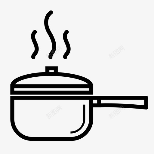 锅蒸汽锅烤图标svg_新图网 https://ixintu.com 厨师 厨房 烘焙 热的 烹饪 煮沸 蒸汽 配料 锅 锅烤 食物