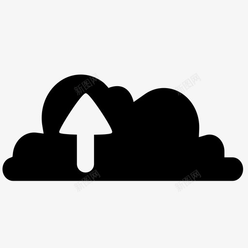 云上传技术保存信息数据图标svg_新图网 https://ixintu.com 云上传 云存储 保存 信息 存档 技术 数据 计算机