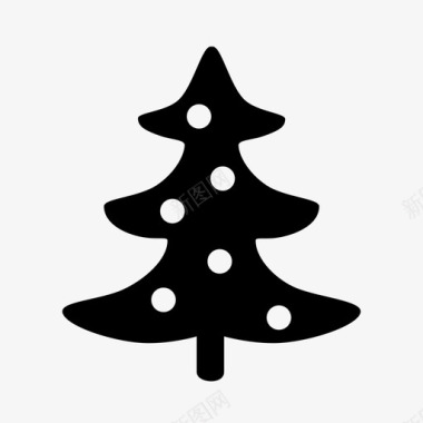 圣诞树庆祝节日传统冬天图标图标