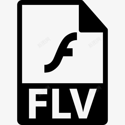 Flv文件格式符号界面文件格式图标svg_新图网 https://ixintu.com Flv文件格式符号 文件格式图标 界面