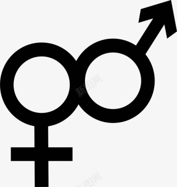 性别中立性别认同变性图标图标