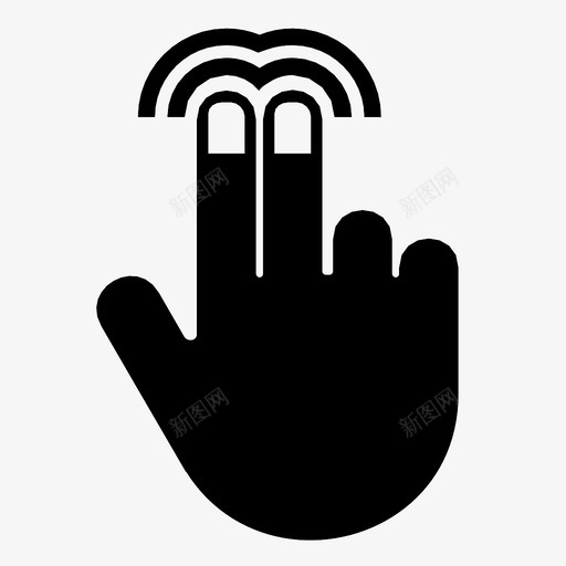 两指双击手势界面图标svg_新图网 https://ixintu.com ipad iphone 两指双击 平板电脑 手势 界面 触摸屏