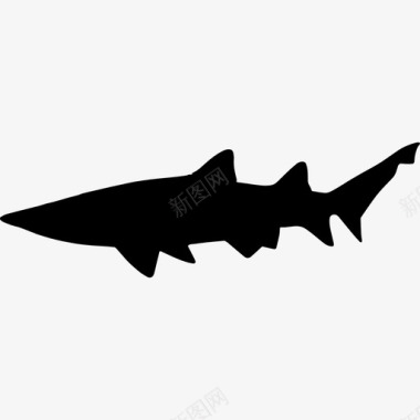 鲨鱼动物鱼格陵兰鲨鱼大型中上层图标图标