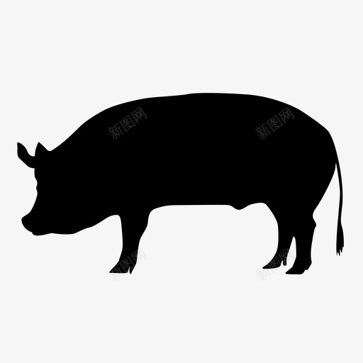 猪动物公猪图标svg_新图网 https://ixintu.com 公猪 动物 家畜 小猪 猪 猪肉