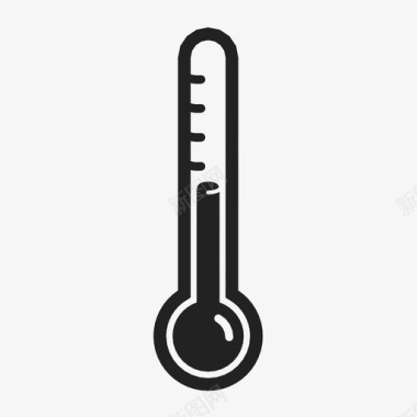 温暖天气温度计图标图标