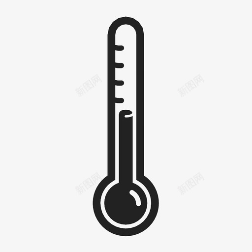 温暖天气温度计图标svg_新图网 https://ixintu.com 冷 夏天 天气 探针 水银 测量 温度计 温暖 热 预报