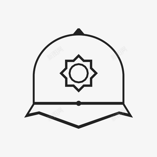 警察头盔徽章帽子图标svg_新图网 https://ixintu.com 帽子 徽章 警官 警察头盔