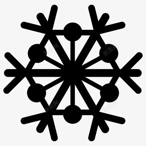 雪花白色天气图标svg_新图网 https://ixintu.com 冻结 分形 天气 寒冷 水 白色 自然 雪花 风暴