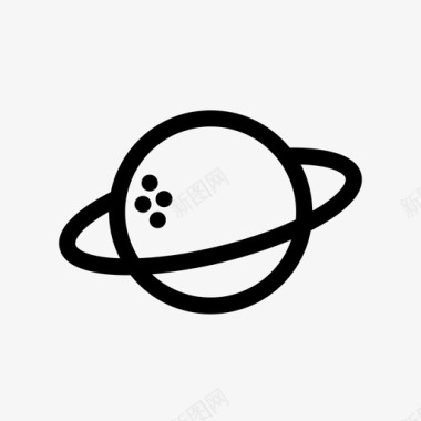 土星太空科学图标图标