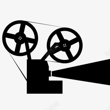 放映机旧电影电影摄影机电影卷图标图标