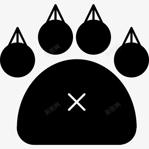 猫爪动物丛林图标svg_新图网 https://ixintu.com 丛林 动物 猫爪