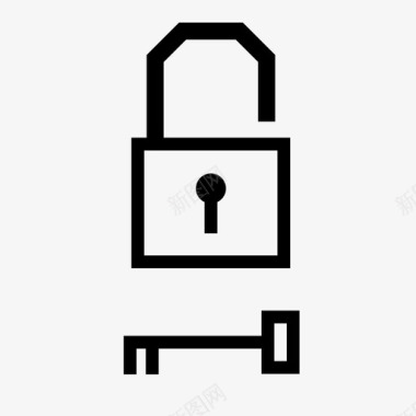 锁钥匙秘密安全开锁图标图标