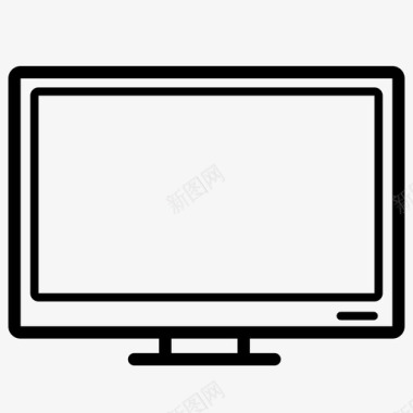 液晶显示器平板电视电视图标图标