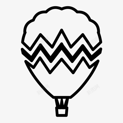 热气球漂浮飞行图标svg_新图网 https://ixintu.com 旅行 漂浮 热气球 飞行