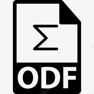 ODF文件格式变量界面文件格式图标图标