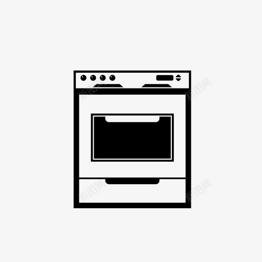 烤箱电器厨师图标svg_新图网 https://ixintu.com 厨师 厨房 机器 炉灶 烤箱 电器