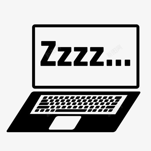 睡眠模式电脑桌面图标svg_新图网 https://ixintu.com 休眠笔记本电脑 屏幕 屏幕保护程序 桌面 电脑 睡眠模式 节能