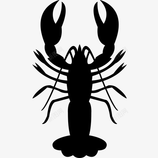 龙虾生物鱼图标svg_新图网 https://ixintu.com 海洋生物 生物 贝类 食物 餐厅 鱼 龙虾