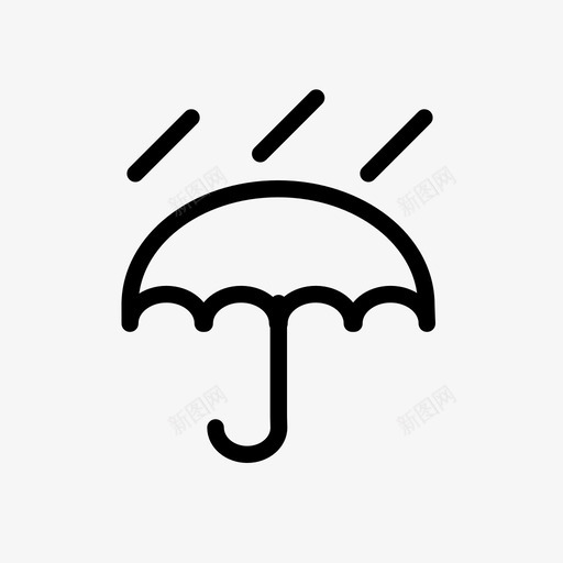 雨水雨伞下雨图标svg_新图网 https://ixintu.com 下雨 俄勒冈州 室外 有盖 潮湿 自然 防护 降雨 雨伞 雨水