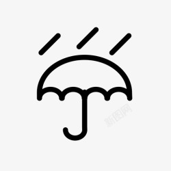 各种雨伞雨水雨伞下雨图标高清图片