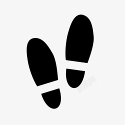 鞋印标志脚步舞蹈舞步图标高清图片