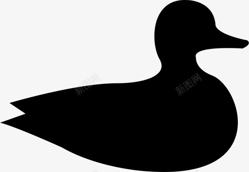 鸭子动物鸟类飞行自然图标图标