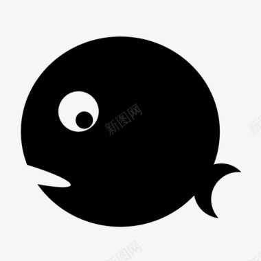 鱼动物悲伤图标图标