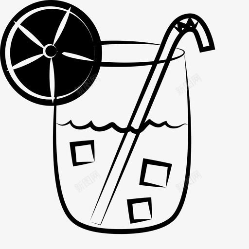 饮料热的冰的图标svg_新图网 https://ixintu.com 冰的 吸管 提神的 柠檬的 水 热的 茶 茶logo 饮料