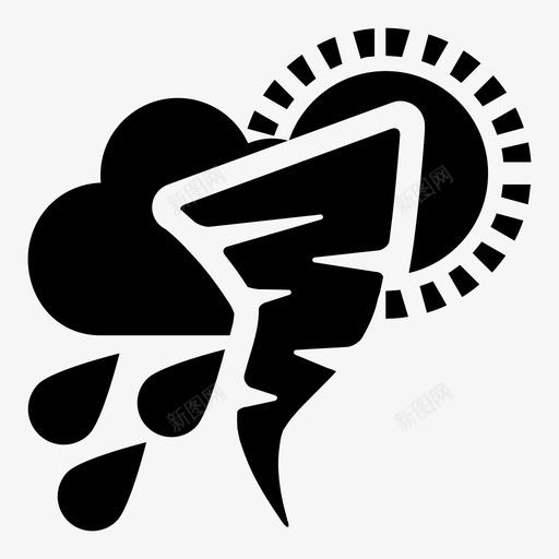气候变化云极端天气图标svg_新图网 https://ixintu.com 云 太阳 极端天气 气候变化 自然灾害 预报 龙卷风