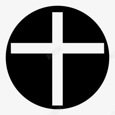女性十字架象征图标图标