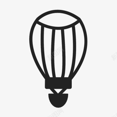 热气球冒险飞行图标图标