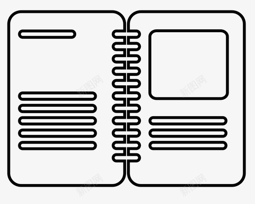 笔记本书籍小册子图标svg_新图网 https://ixintu.com 书籍设计 小册子 笔记本 记事本