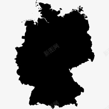 德国欧洲地理位置图标图标