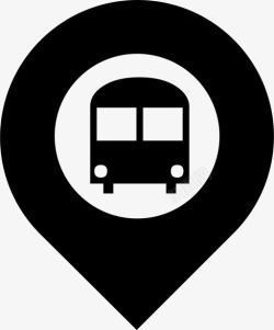 汽车实习标记地图标记公共汽车站pinpin位置运输高清图片