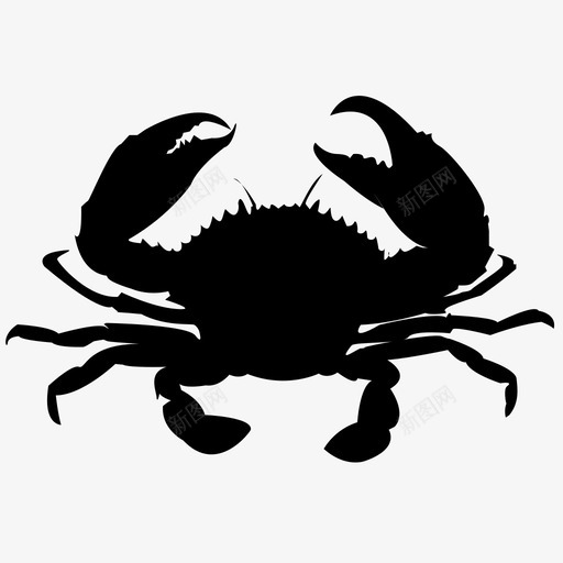 螃蟹鱼食物图标svg_新图网 https://ixintu.com 水 海洋 海洋动物 海洋生物 螃蟹 螯虾 食物 鱼