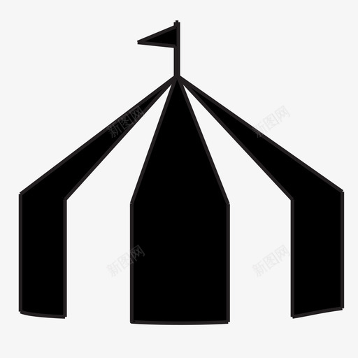 马戏团帐篷大顶图标svg_新图网 https://ixintu.com 大顶 马戏团帐篷