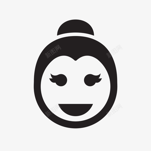 幸福情感容颜图标svg_新图网 https://ixintu.com 女孩 容颜 幸福 幸福的集合 微笑 快乐 情感