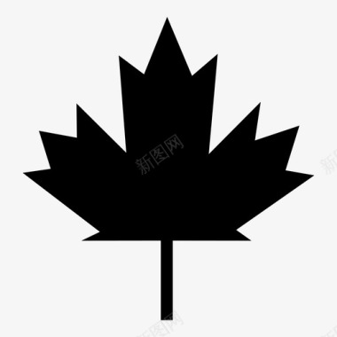 叶加拿大枫叶图标图标