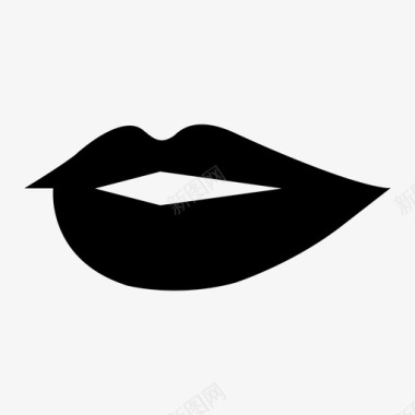 嘴唇女性张嘴图标图标