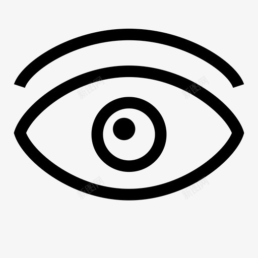 眼睛眼球找到图标svg_新图网 https://ixintu.com 找 找到 看 眼球 眼睛