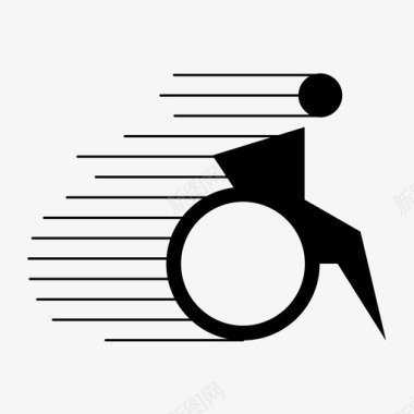 轮椅使用者快速残疾人图标图标