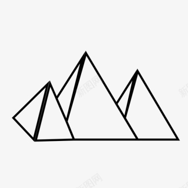 金字塔埃及三角形图标图标