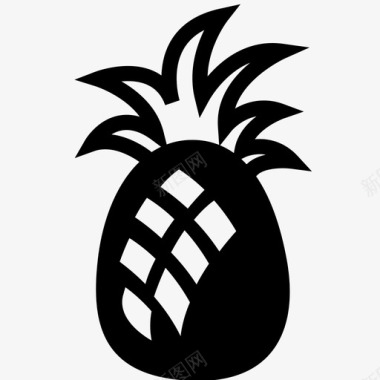 菠萝食品新鲜图标图标