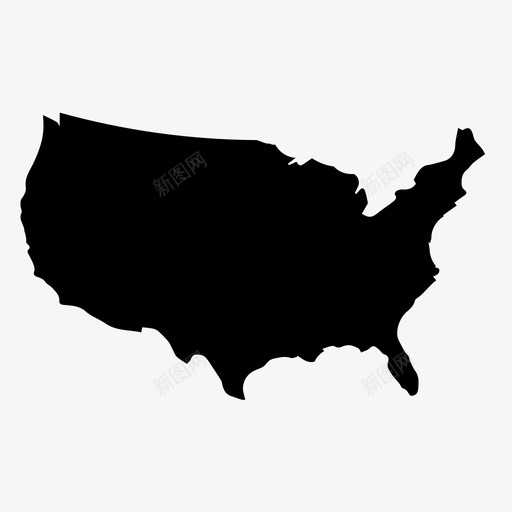 美国国家北美图标svg_新图网 https://ixintu.com 北美 国家 美国 美国地图