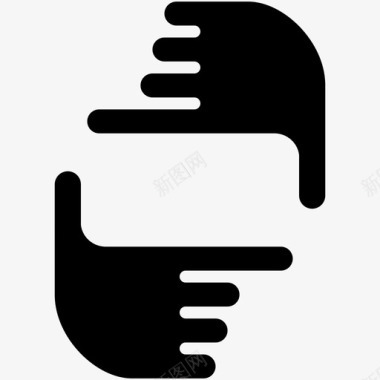 手手指框架图标图标