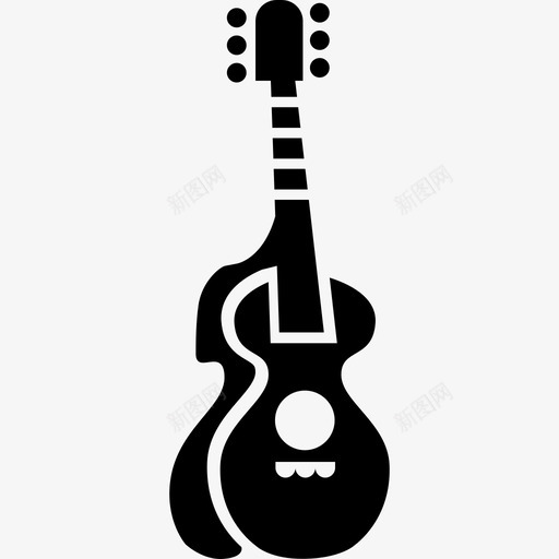 原声吉他与剪影音乐音乐和声音2图标svg_新图网 https://ixintu.com 原声吉他与剪影 音乐 音乐和声音2